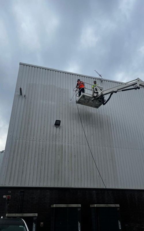 Commercial outdoor factory cleaning using Cherry Picker.jpg